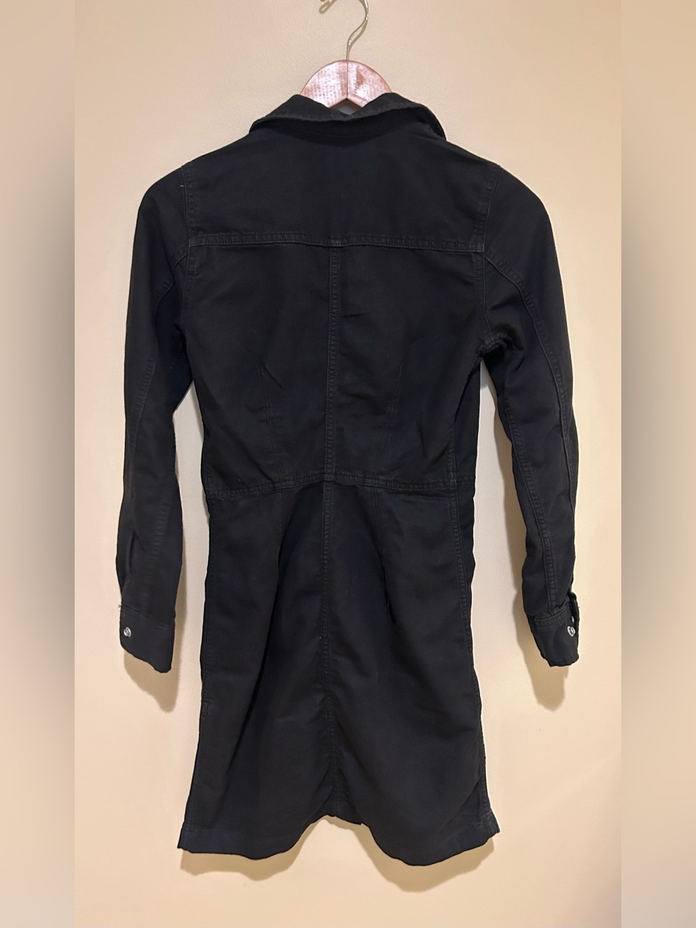 Levi’s Black Jean Long-Sleeve Shirt Dress With Buttons Size XS - Picture 2 of 7
